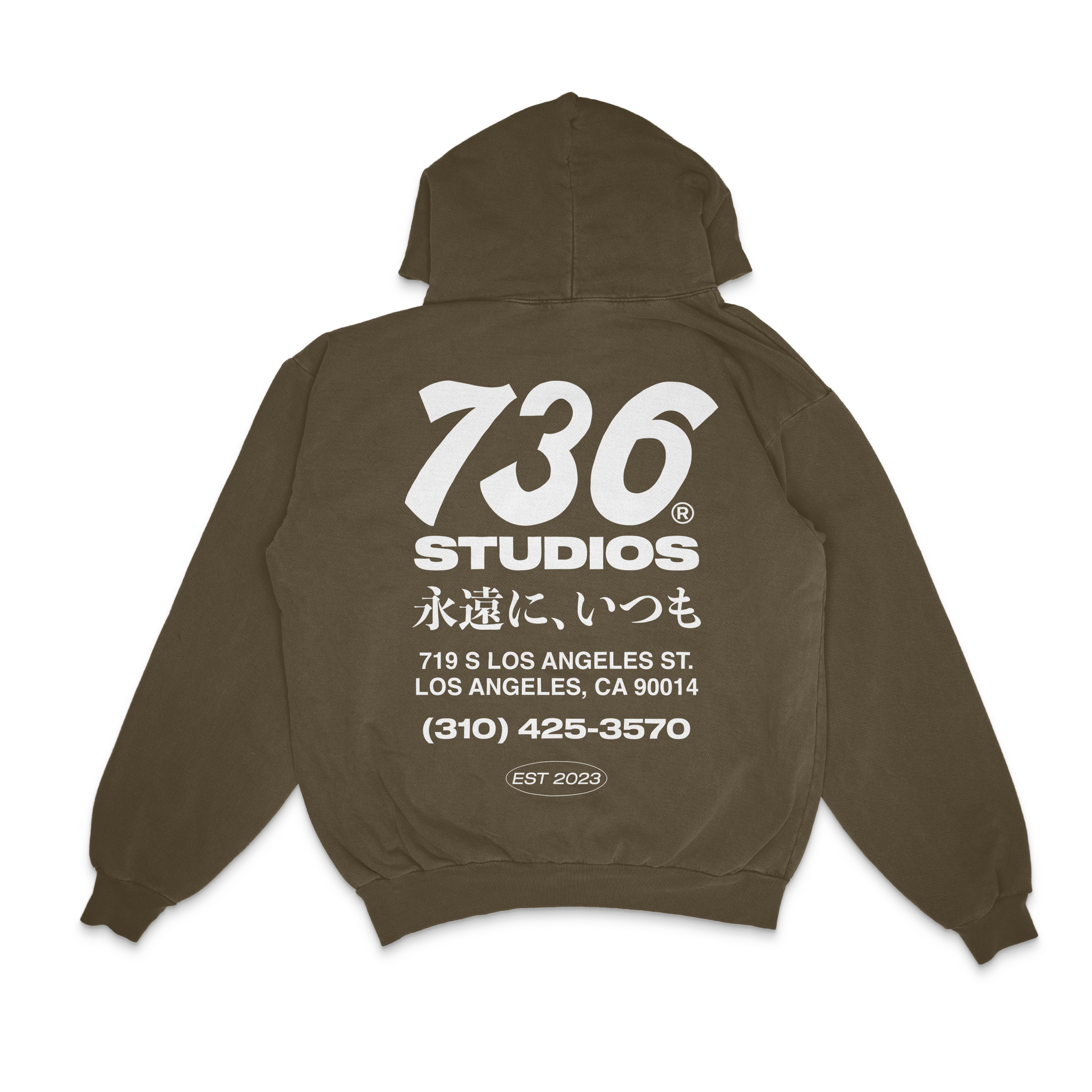 Garment Dyed Hoodie - Vintage Brown – 736 STUDIOS